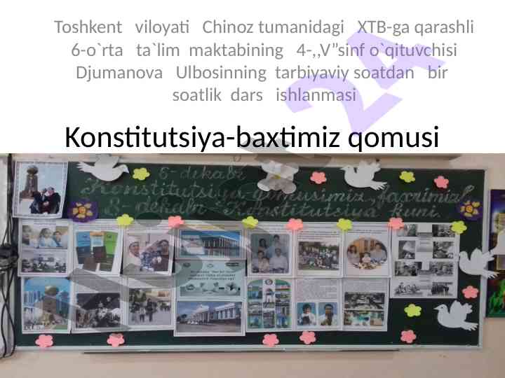 Konstitutsiya-baxtimiz qomusi dars ishlanmasi