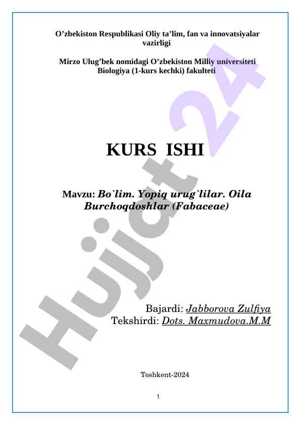 Burchoqdoshlar oilasining ta'rifi va o'simliklar