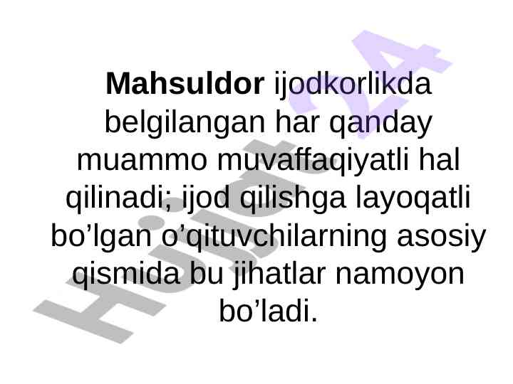 Ijodkor o'qituvchilarning pedagogik qobiliyatlari