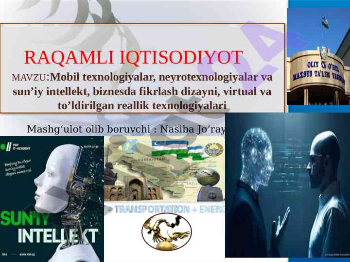 Mobil texnologiyalar va sun’iy intellekt tahlili