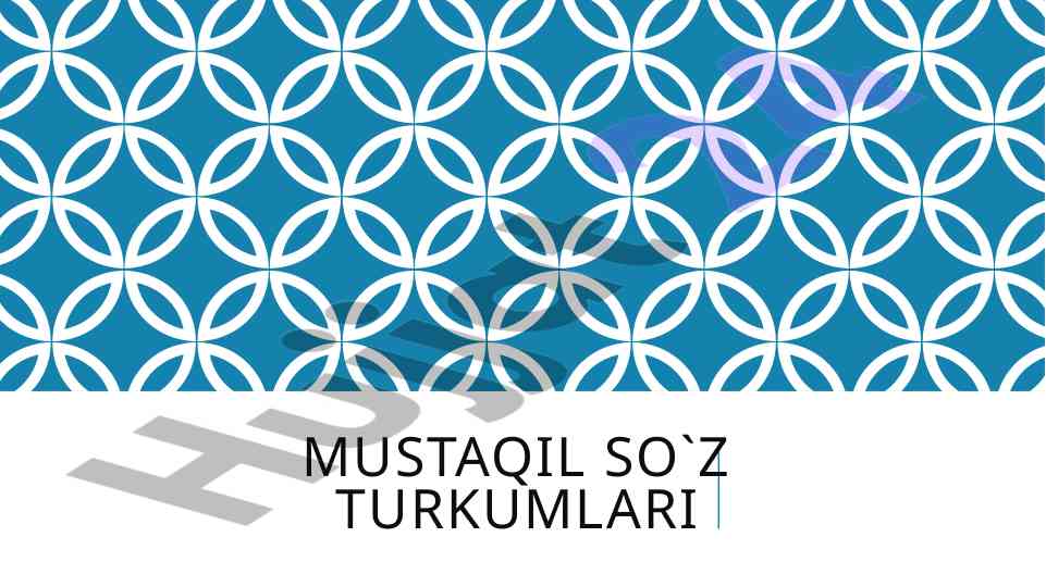 Mustaqil so'z turkumlari va ularning tahlili