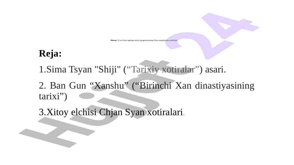 O‘rta osiyo qadimgi tarixiy geografiyasi