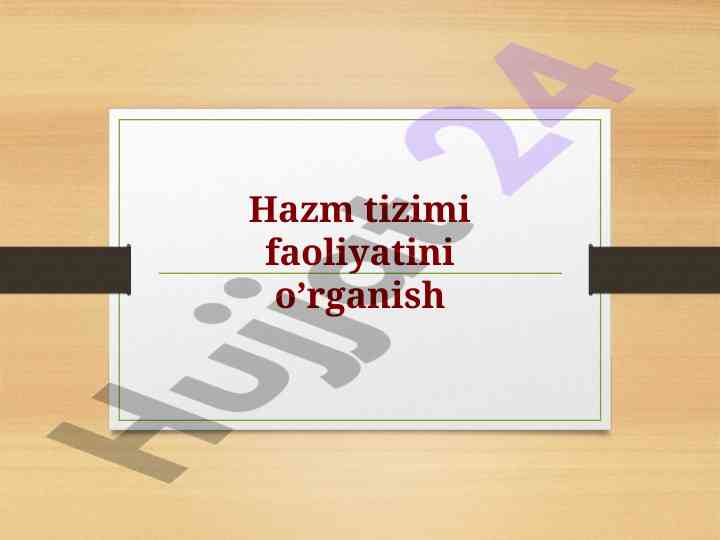 Hazm tizimi faoliyatini o‘rganish fiziologiyasi