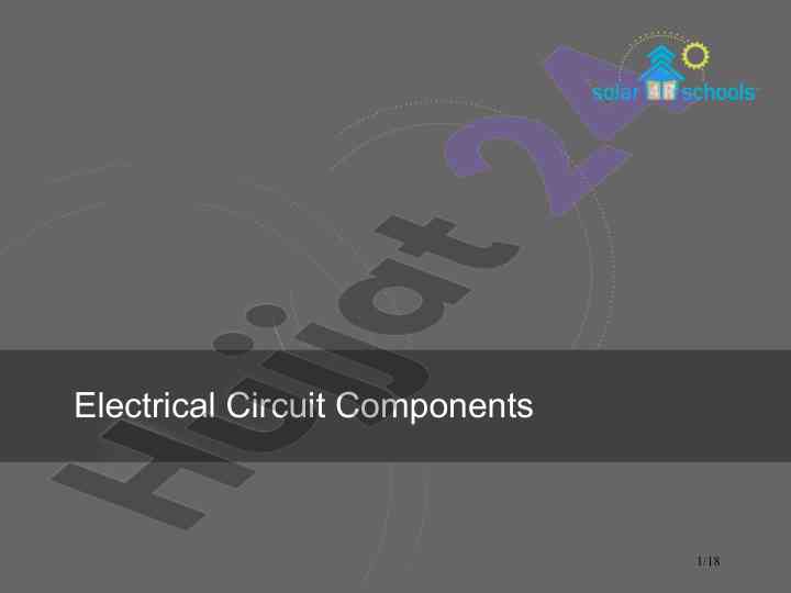 Electrical circuit components and resistors overview