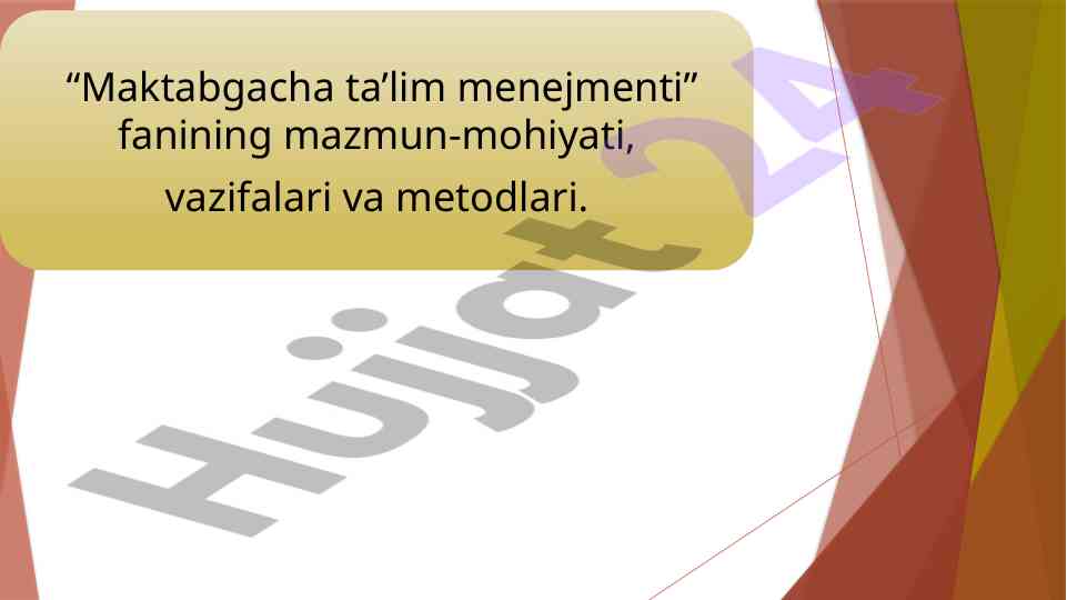 Menejmentning asosiy tamoyillari tahlili