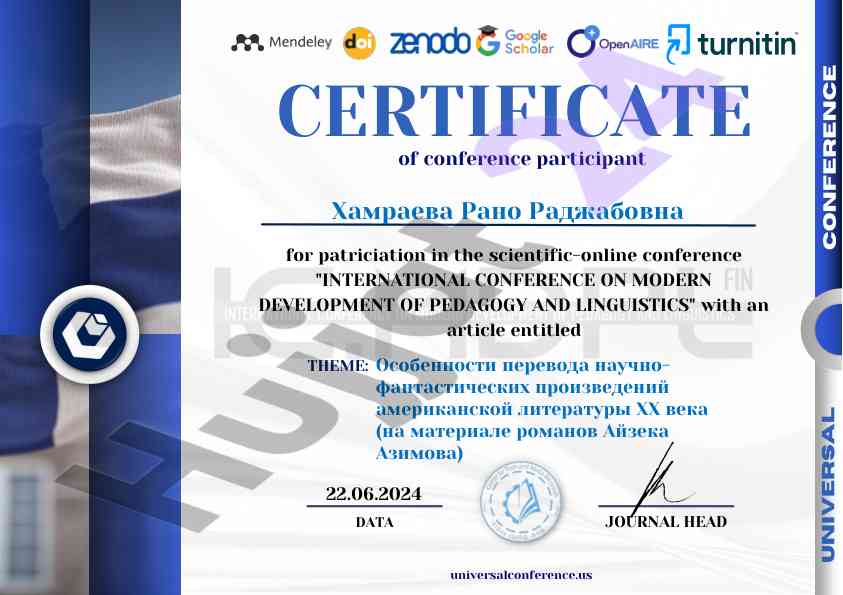 International conference on modern development in pedagogy