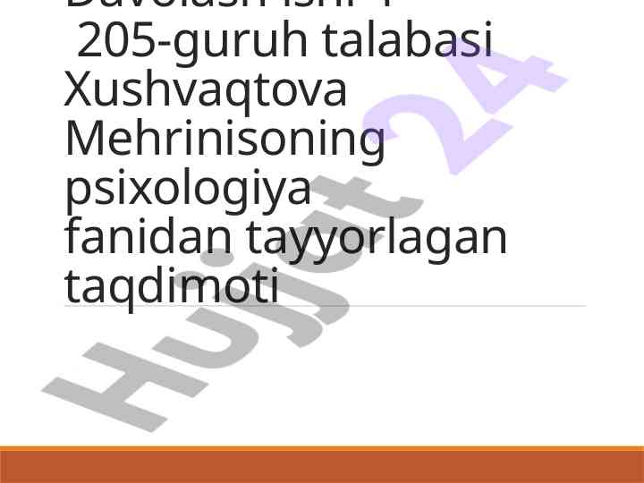 Psixologiya maktablari haqida taqdimot