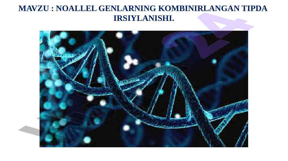 Noallel genlarning kombinlangan tipda irsiylanishi