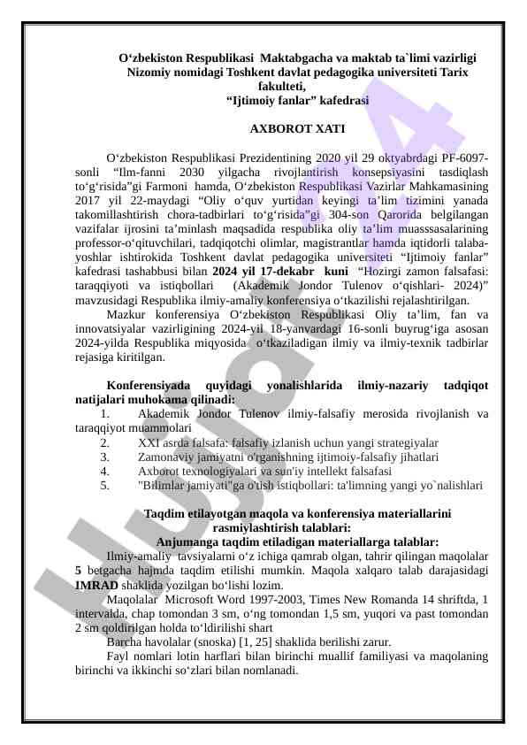 Hozirgi zamon falsafasi: taraqqiyoti va istiqbollari