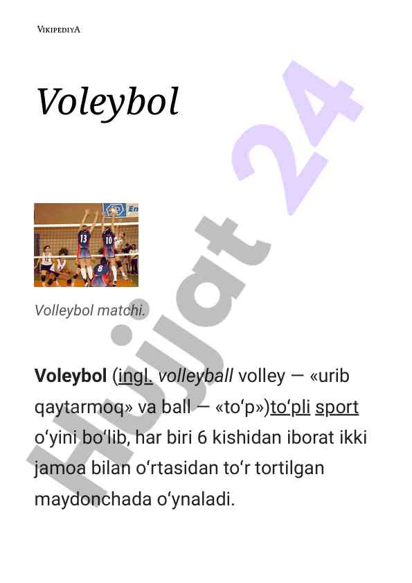 Voleybol sport o'yini: qoidalari va o'ynash usullari
