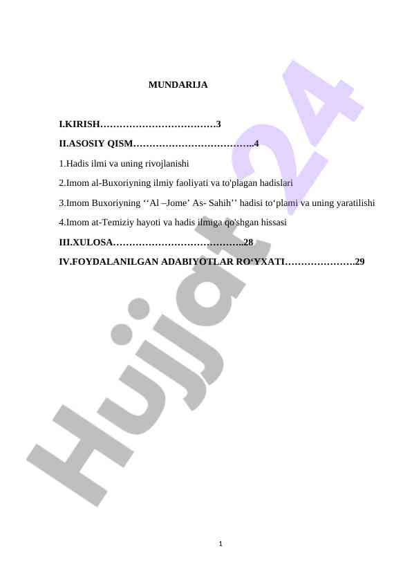 Imom al-buxoriy va at-termiziy hayoti