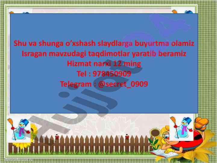 O'zimizning qish mavzusida ochiq dars ishlanmasi