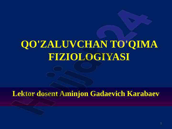 Qo'zgaluvchan to'qima fiziologiyasi tushunchalari