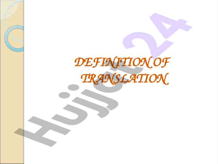 Understanding the definition and types of translation