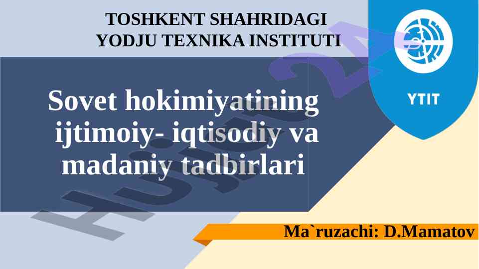 Sovet hokimiyatining ijtimoiy-iqtisodiy tadbirlar