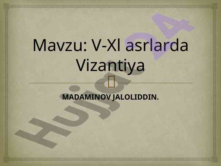 Vizantiya tarixida yustinian davri va islohotlar