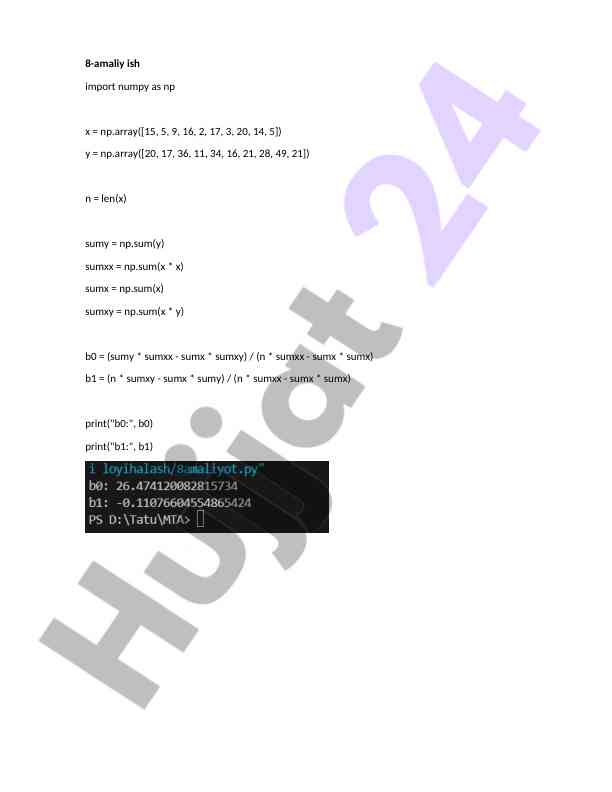 Numerical methods and python programming exercises