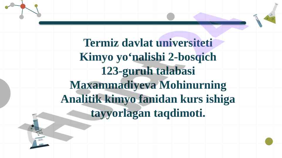 Kislota va asoslar eritmalarida muvozanat taqdimoti