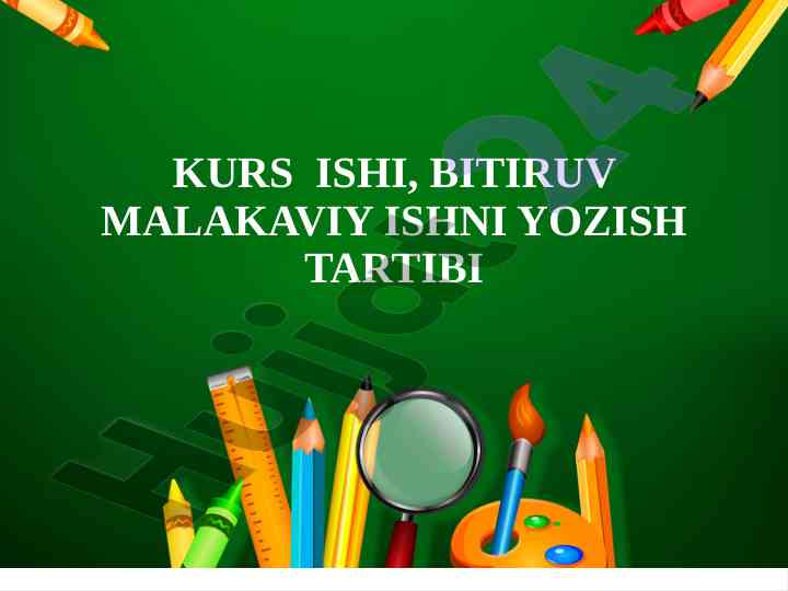 Kurs ishida matematikani o'qitish metodikasi