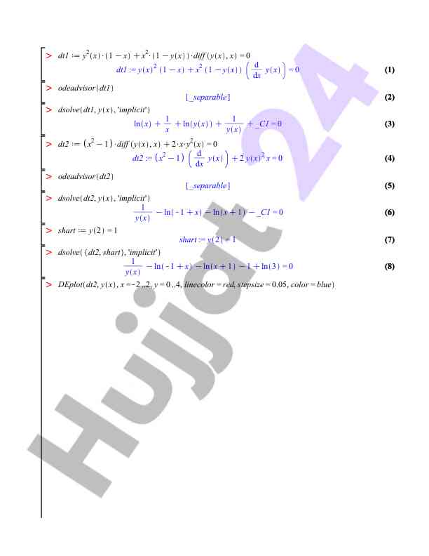 Differential equations solution techniques