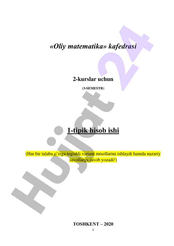 Kompleks sonlar bo'yicha hisob ishlari