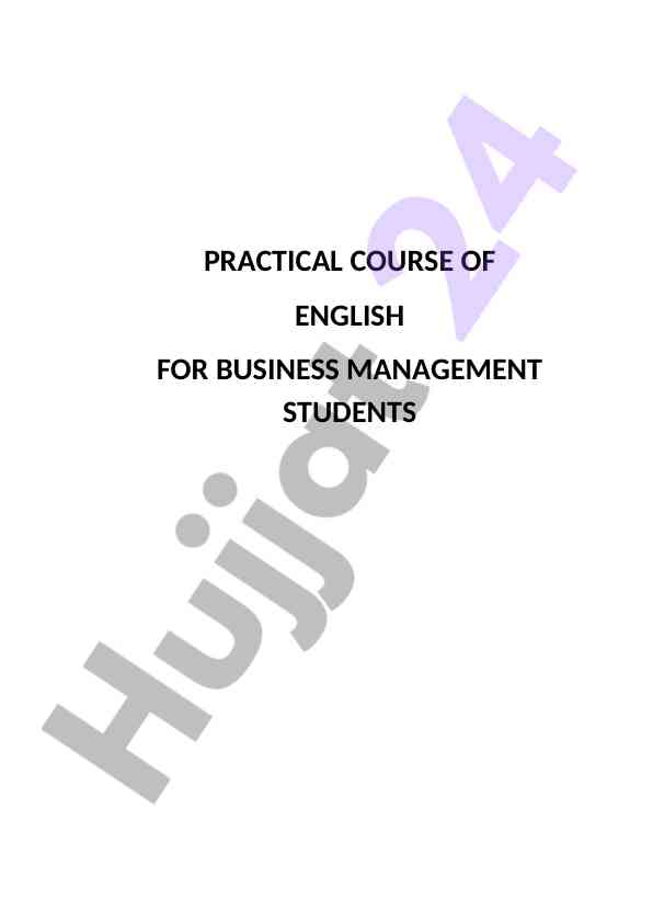Practical course of english for business management
