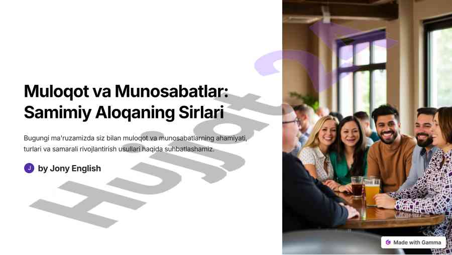 Muloqot va munosabatlar samarali rivojlantirish usullari