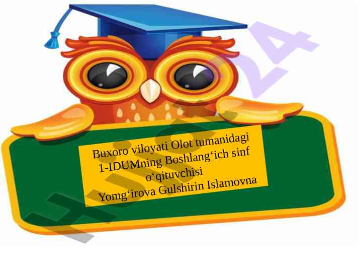 Mening kun tartibim temasida dars ishlanmasi