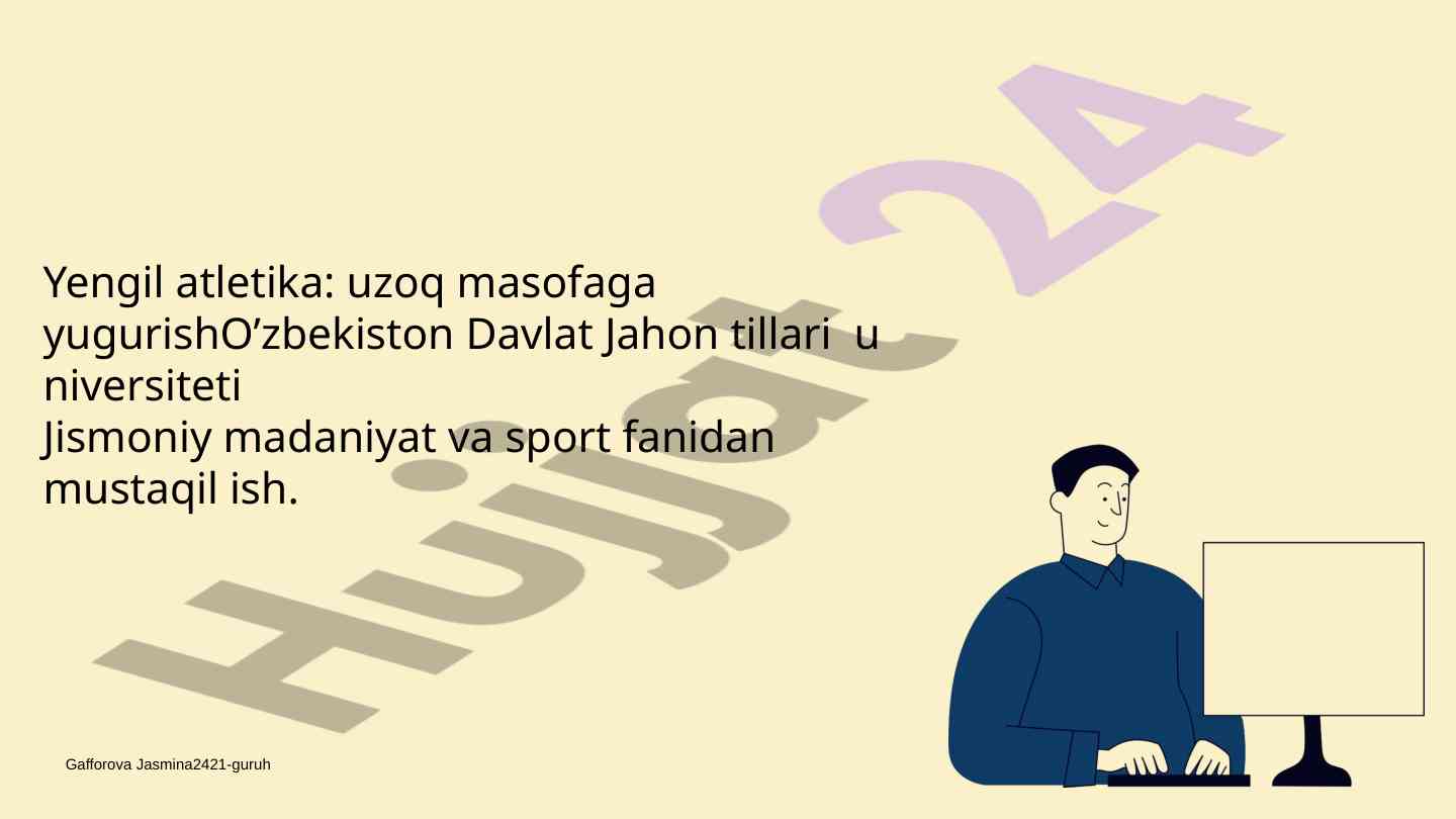 Uzoq Masofaga Yugurishning Asosiy Asoslari