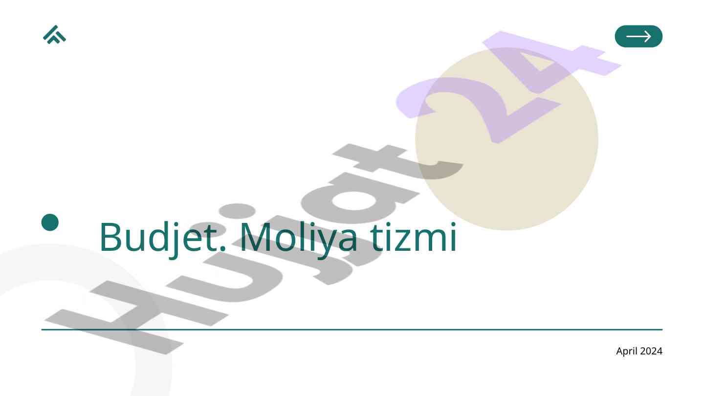 Budjet moliya tizimi tugatish rejasi 2024