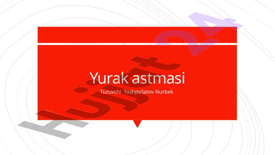 Yurak astmasi va uning klinik xususiyatlari
