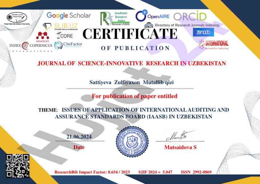 Issues of application of international auditing standards