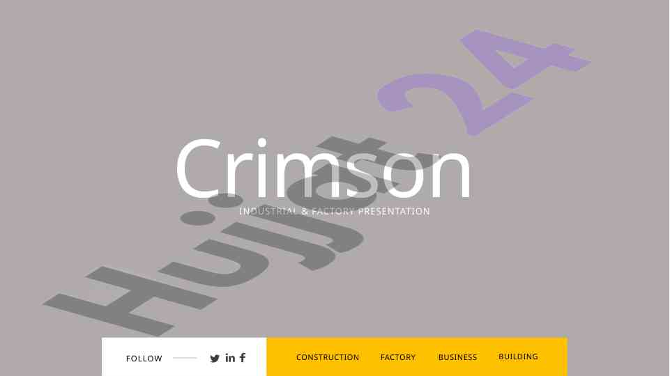 Crimson industrial presentation construction overview
