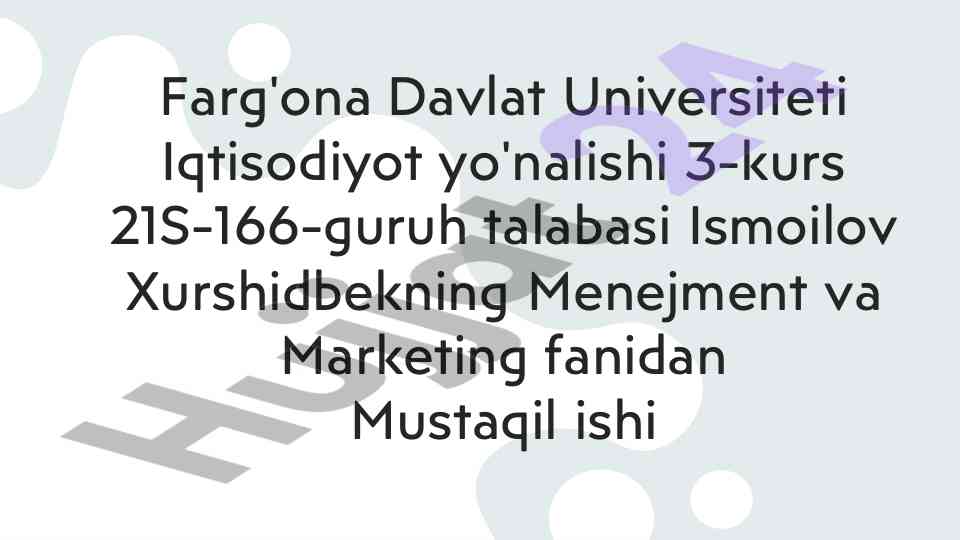 Marketingda kommunikatsion siyosat tahlili