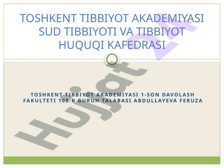 Fuqarolarning o’zbekiston respublikasi huquqlari