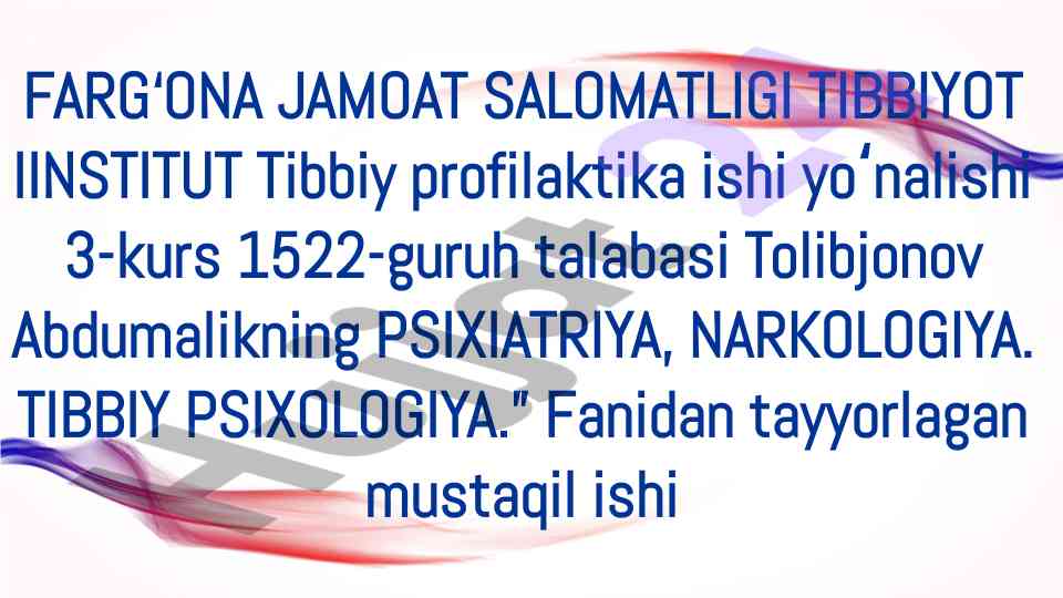 Psixosomatika va uning salomatlikka ta'siri