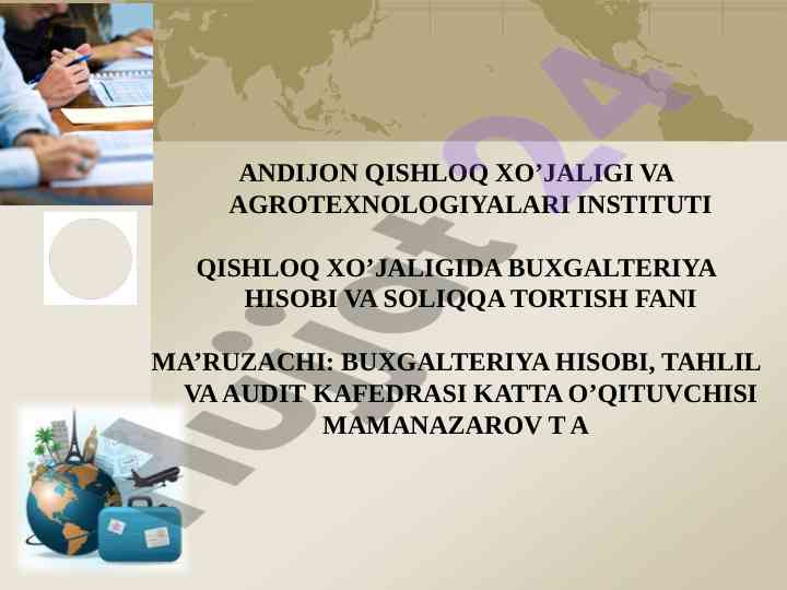 Moliyaviy natijalar hisobi va hisobot turlari
