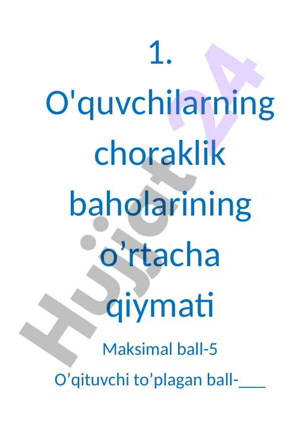 O'qituvchilar uchun baholash testi