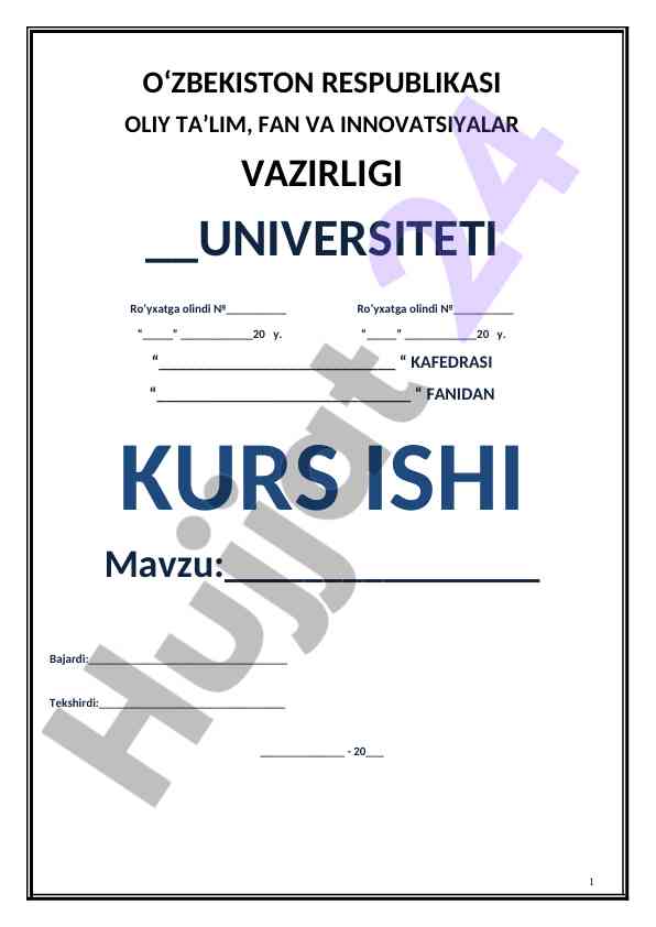 Kimyoning Asosiy Qonunlari Va Tushunchalari