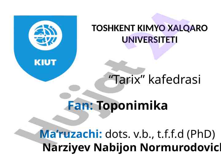 Toponimikaning rivojlanish tarixi va tadqiqotlar