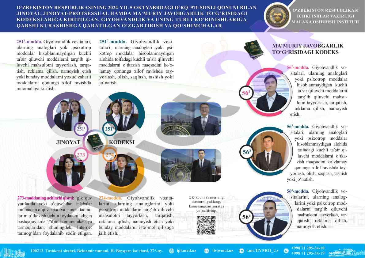 Giyohvandlik vositalari targ‘ibi va qonuniy asoslar