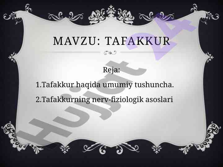 Tafakkur: umumiy tushuncha va asoslari