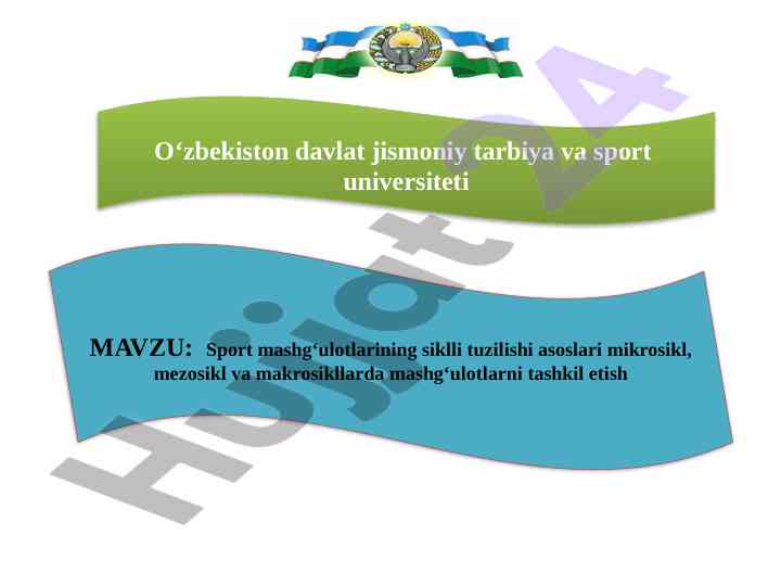 Sport mashg‘ulotlarining siklli tuzilishi asoslari