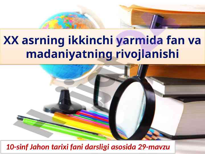 Ilmiy-texnik inqilob va uning natijalari