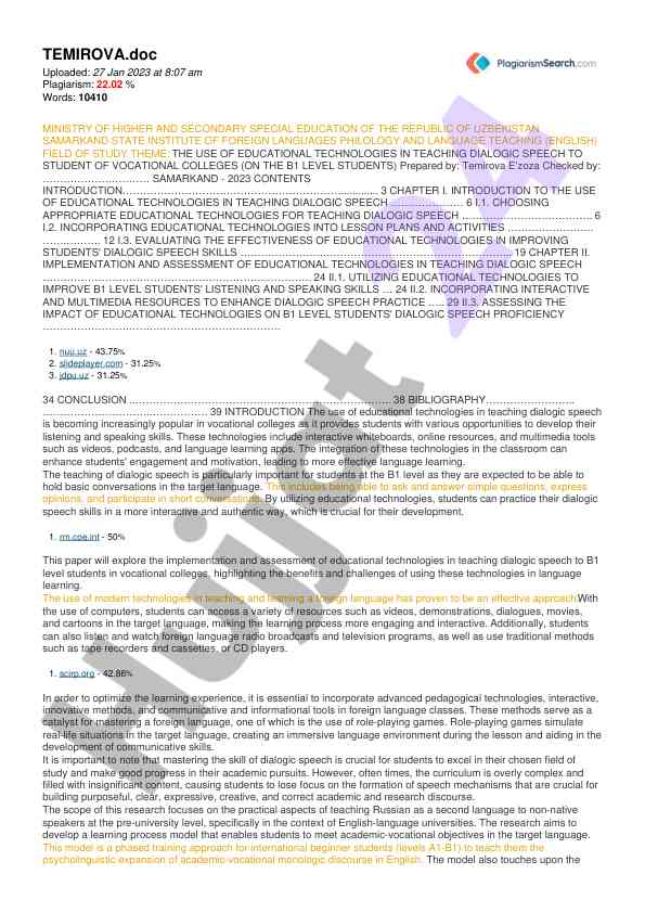 The use of educational technologies in teaching dialogic speech