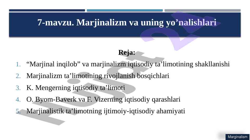 Marjinal inqilob va marjinalizm iqtisodiy taʼlimoti