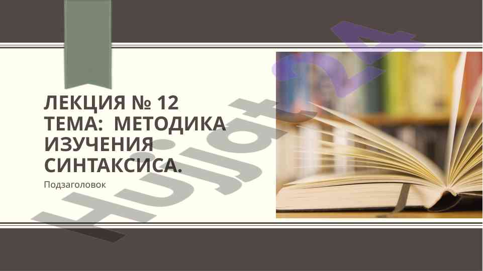 Metodika izucheniya sintaksisa v russkom yazyke