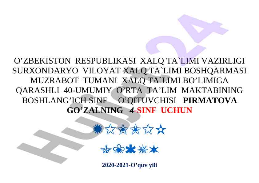 Ona tili fanini o‘qitishda metodika asoslari