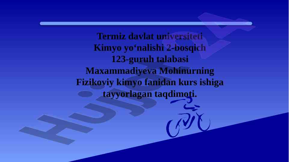Elektrolit eritmalarining elektr o‘tkazuvchanligi taqdimoti