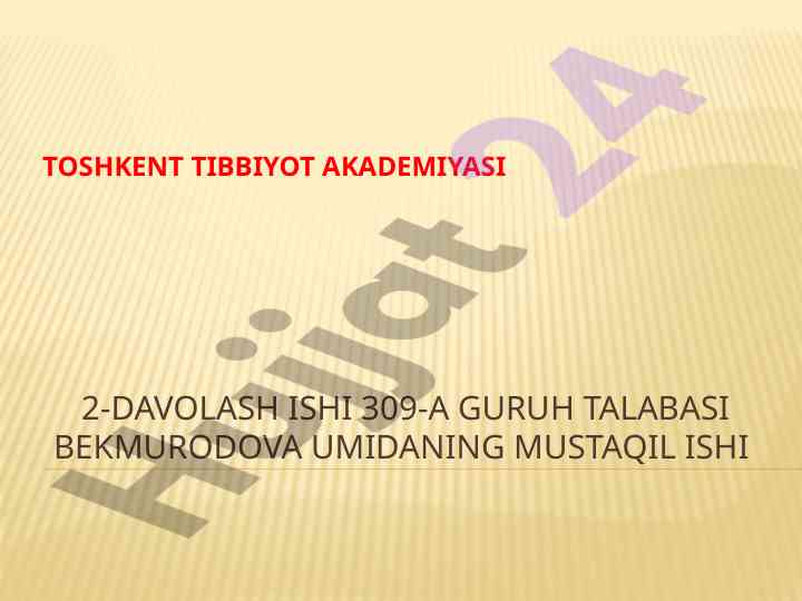 Siydik yo'llarining tugma nuqsonlarini bajarish